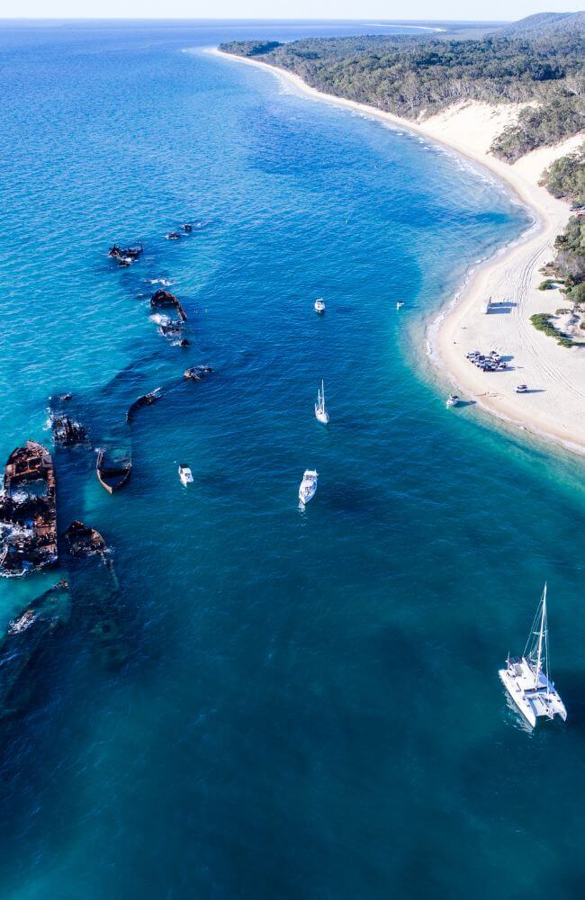 Moreton Island shipwrecks, a popular location for things to do in Brisbane featured by Brisbane Lovers. Moreton Island shipwrecks, a popular location for things to do in Brisbane featured by Brisbane Lovers.