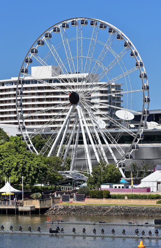 Wheel of Brisbane overlooking the river, a must visit for things to do in Brisbane featured by Brisbane Lovers. Wheel of Brisbane overlooking the river, a must visit for things to do in Brisbane featured by Brisbane Lovers.